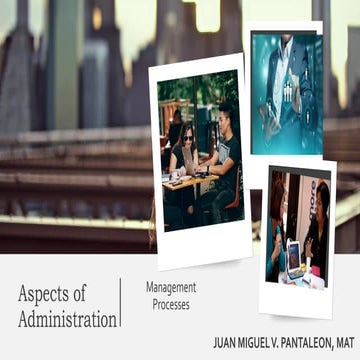 Aspects of Administration in Public Administration