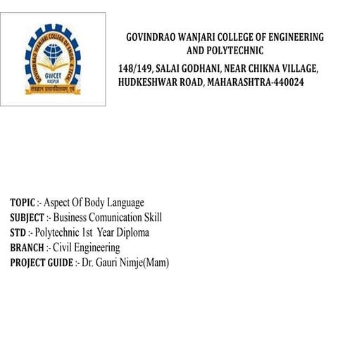 Aspects Of Body Language - by Harshal Lande.pptx