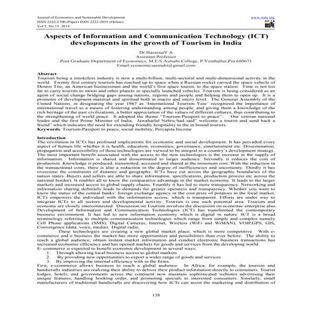 Aspects of information and communication technology (ict) developments in the...