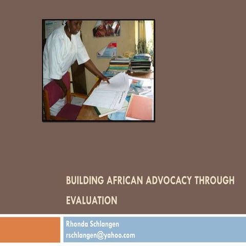 Building African Advocacy Through Evaluation