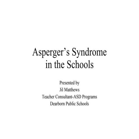 Asperger S Syndrome