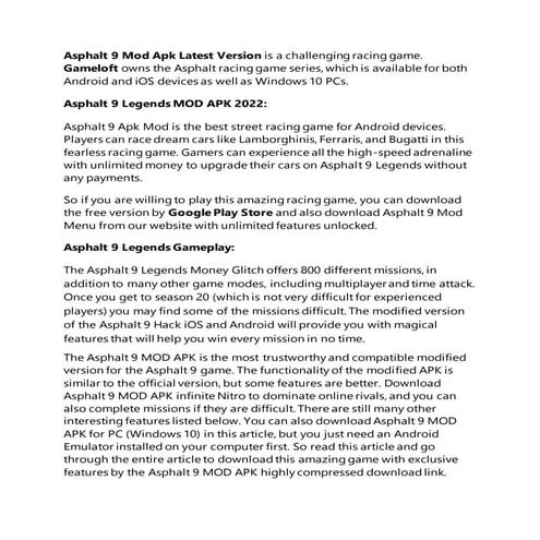 Asphalt 9 Legends.docx