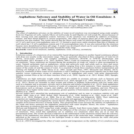 Stabilization and characterization of heavy crude oil in-water | PDF
