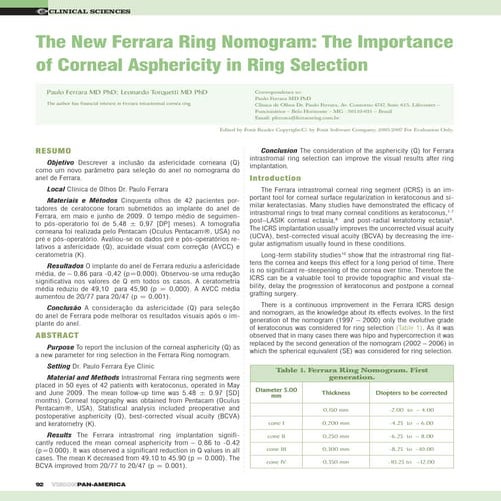 Asphericity in ring selection