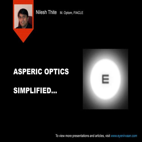 Aspheric optics at www.eyenirvaan.com