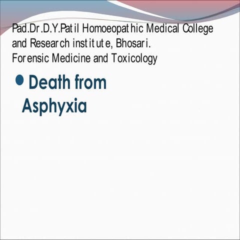 Death due to asphyxia
