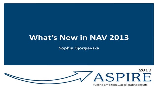 What's New in NAV 2013