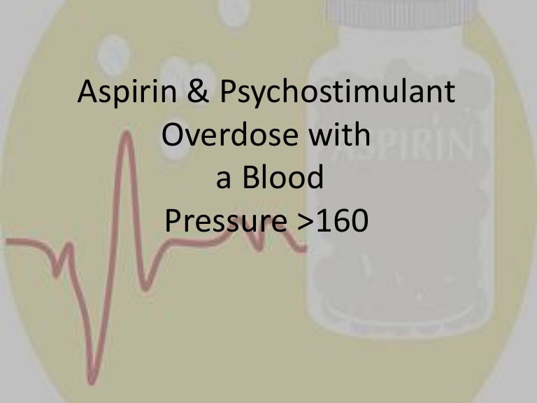 Aspirin & psychostimulant overdose with
