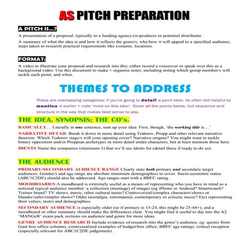 AS pitch preparation | DOC
