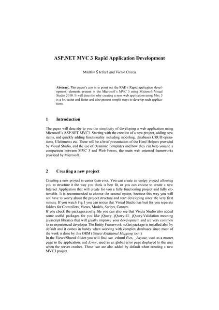 ASP.NET MVC3 RAD