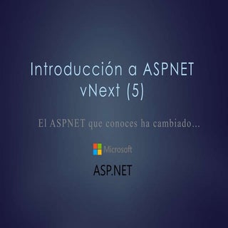 Introducción a ASPNET vNext