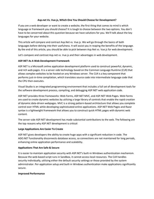 Asp Net Vs Vue JS Which One You Should Choose for Development.pdf