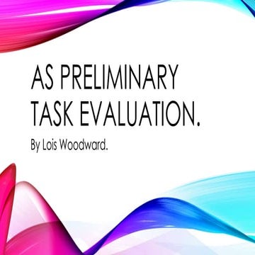 AS Media Studies Video Preliminary Task Evaluation | PPTX