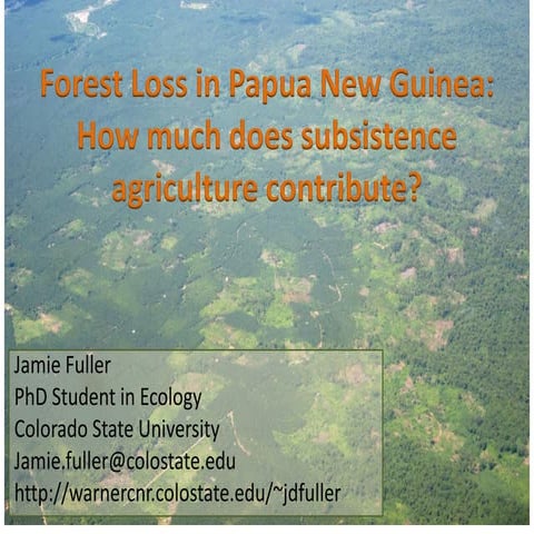 2012 ASPRS Track, Forest cover loss in Papua New Guinea: How much does subsis...