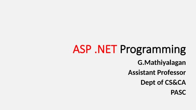ASP dot net programming Unit -  three.pptx