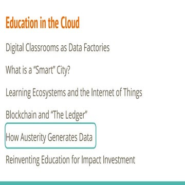 How Austerity Generates Data