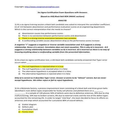 Lean Six Sigma methodology | PDF