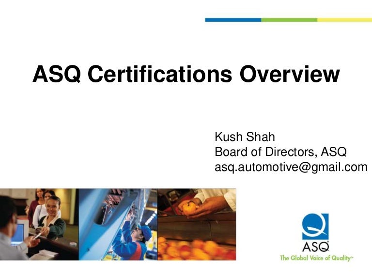 American Society For Quality Asq Certifications Overview