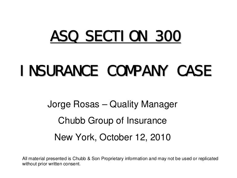 Quality Insurance Company Case Study
