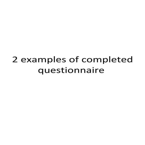 A squestionaire