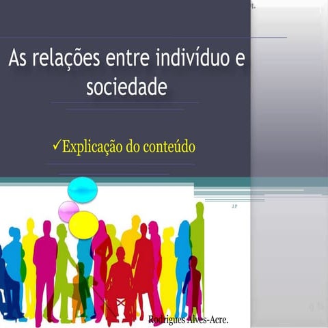 As relações entre indivíduo e sociedade