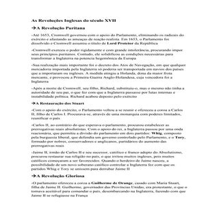 As revoluções inglesas do século XVII