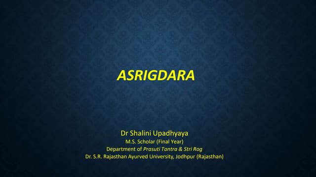 Critical Review on Artava Kshaya | PDF