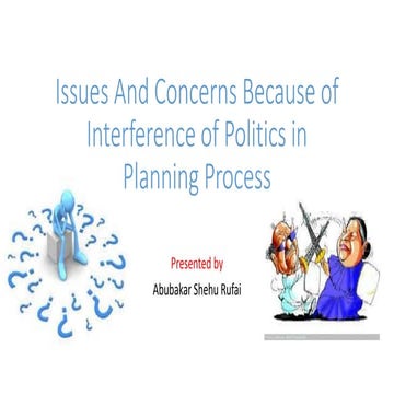 Politics and Urban Planning Process