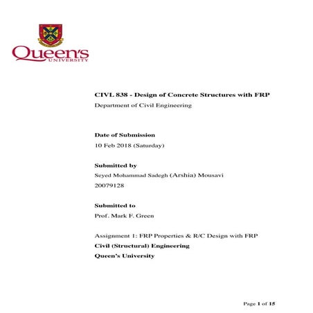 FRP Properties & RC Design with FRP