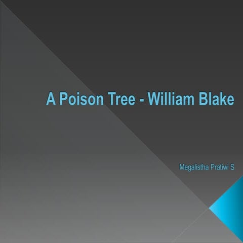 A Poison Tree - William Blake