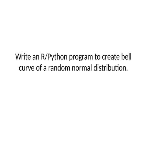 Random Normal distribution using python programming | PPT
