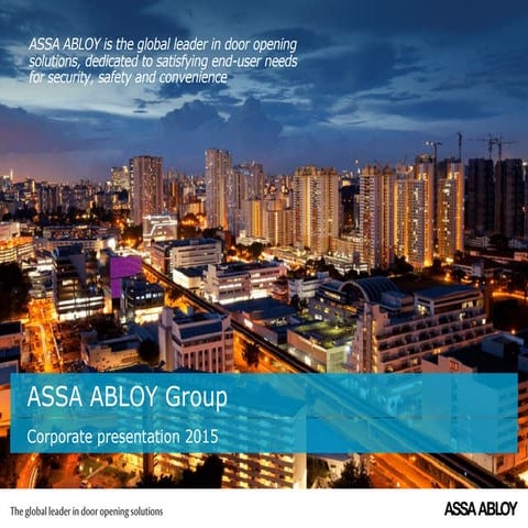 ASSA ABLOY Corporate presentation 2015