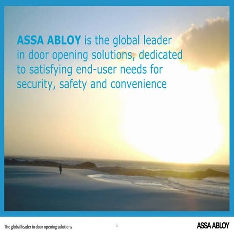ASSA ABLOY's facts & figures -  2014 corporate presentation part 1