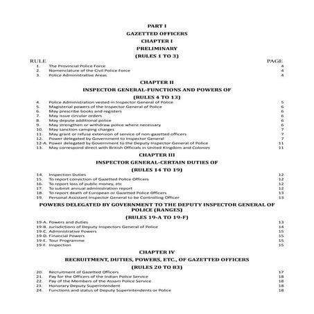 Assam police manual part 1