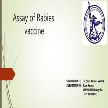 Assays of Rabies vaccine