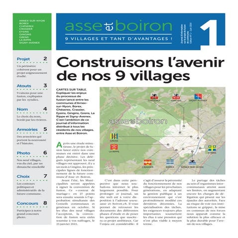 Asse et-Boiron - Journal d'informations No 1 - Juin 2014