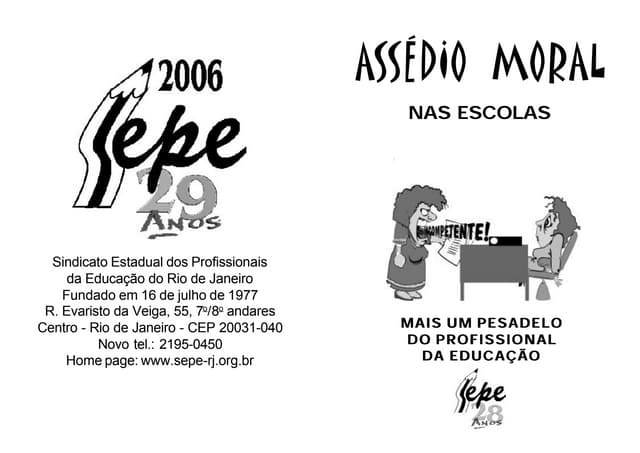 Assedio moral  nas escolas - SEPE