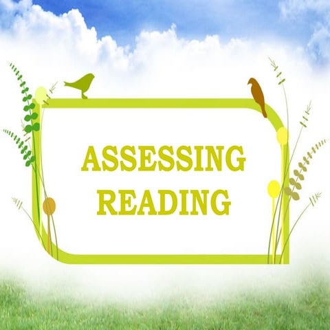 Assessment in literature- testing reading