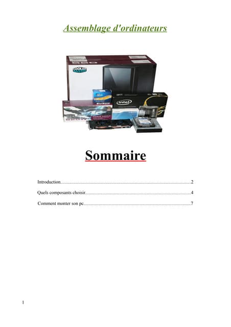 Assemblage pc