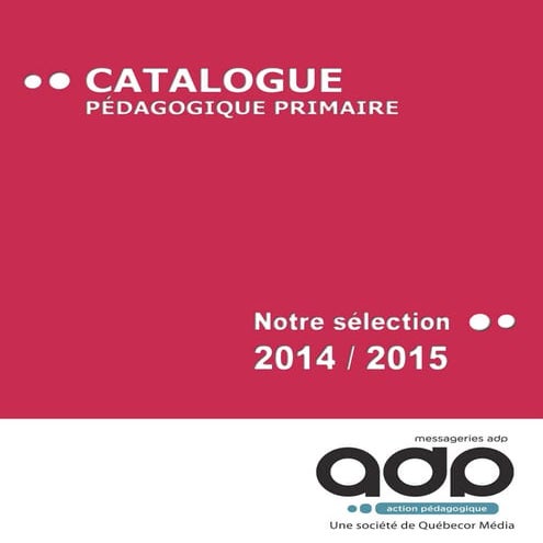 Catalogue pédagogique primaire 2014 2015