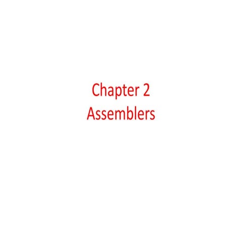 Assemblers | PPTX