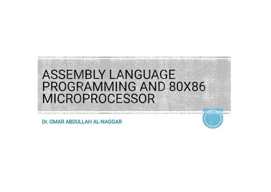 Assembly Language Basics | PPT