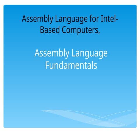 Assembly Language Fundamental- Computer Organisation | PPT