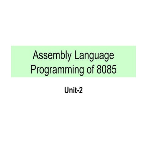Assemblylanguageprogrammingof8085 100523023329-phpapp02 | PPT ...