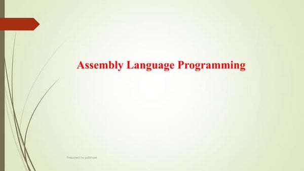 Intro to assembly language