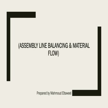 Assembly line balancing Q&A