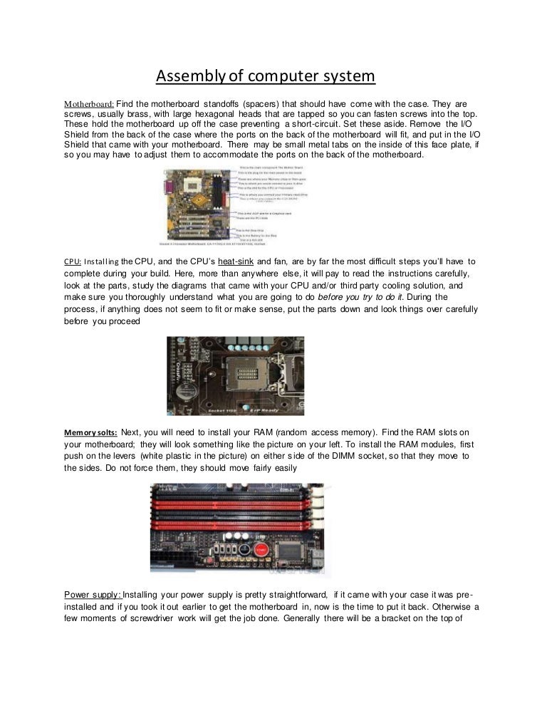 Assembly of computer system