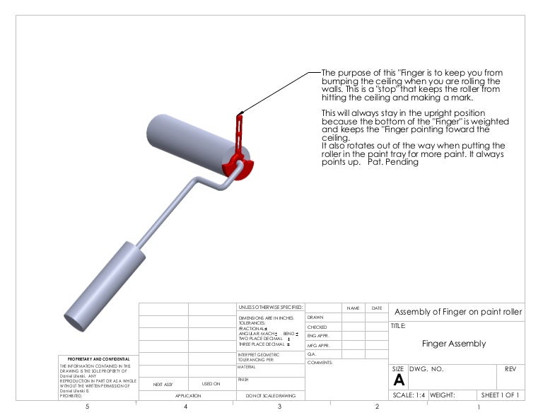Assembly Of Finger On Paint Roller