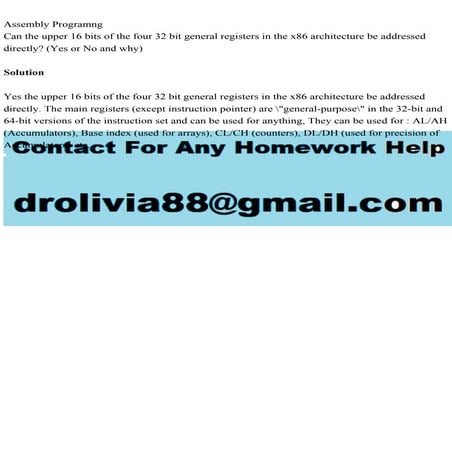 Assembly ProgramngCan the upper 16 bits of the four 32 bit general.pdf