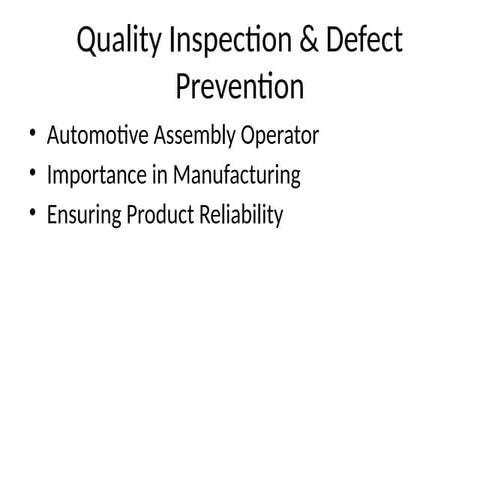Comprehensive Guide to Quality Inspection and Defect Prevention in ...